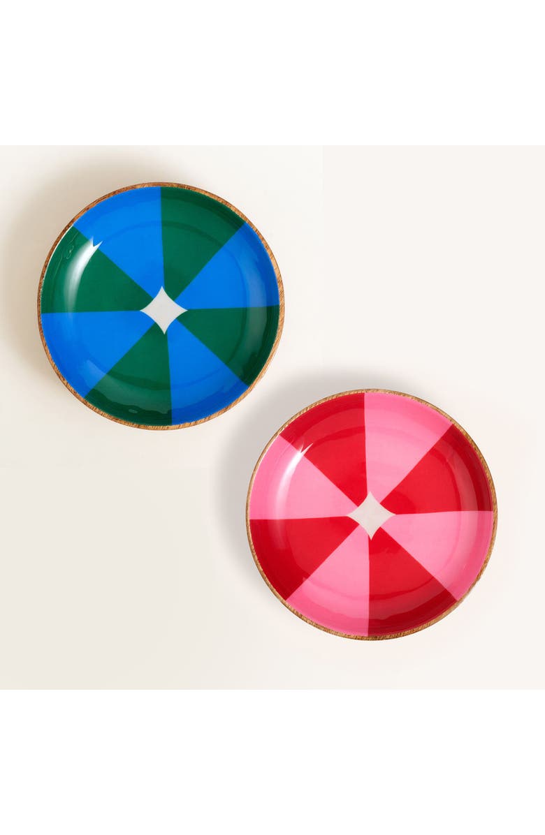 Zsa Zsa Zsu Lakri Mango Wood Bowl 2 Piece Set, Alternate, color, Multicolor