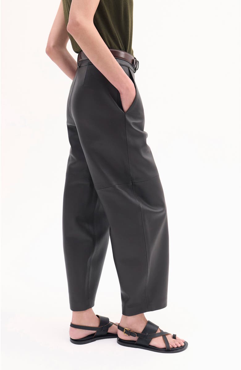 CO Cropped Leather Trouser, Alternate, color, 