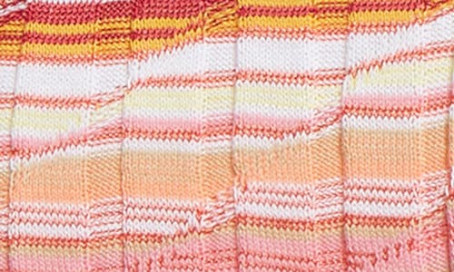 Missoni Striped Rib V-neck Fitted Cardigan In Pink Multi