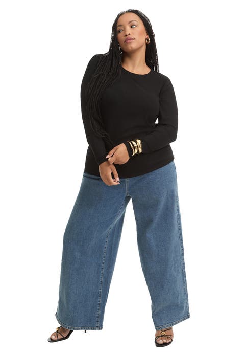 Ribbed Crewneck Top (Plus Available)