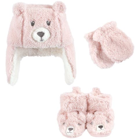 Winter Adventure 3pk Trapper Hat, Mittens & Bootiesslipper Sock(baby)