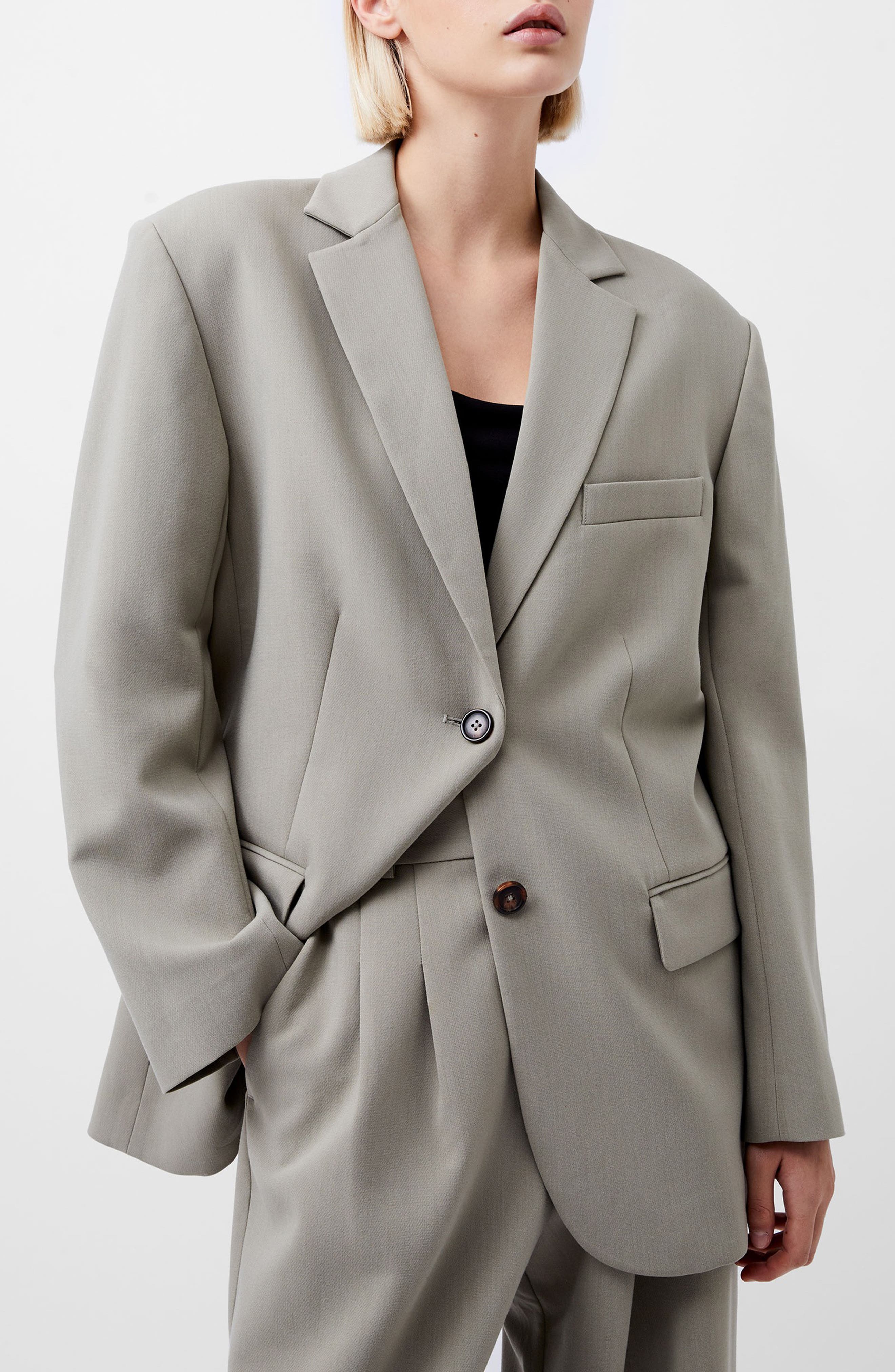 French Connection Azra Oversize Twill Blazer