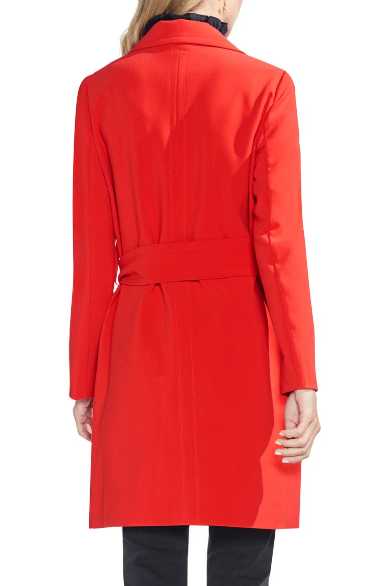 O-Ring Belt Trench Coat, Alternate, color, SPECTRUM RED