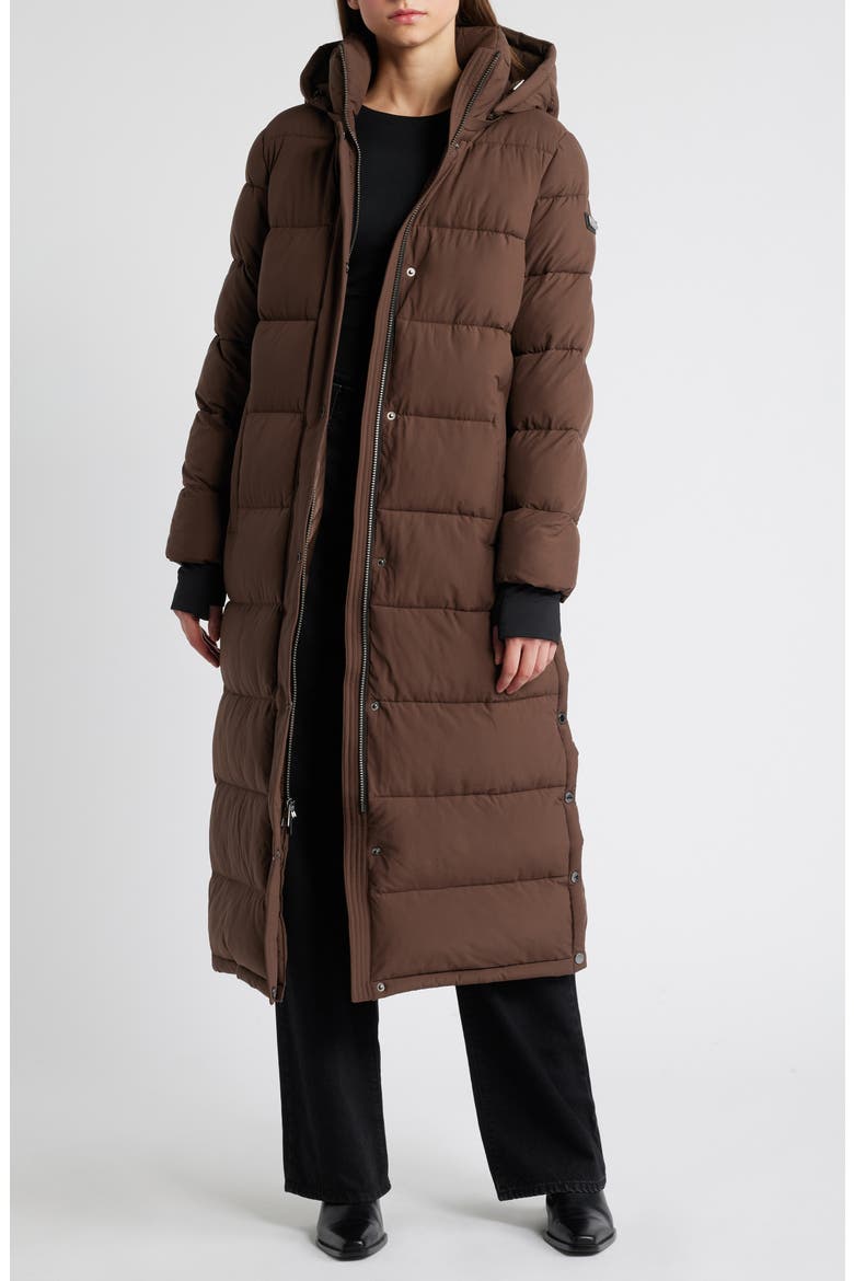 Long Puffer Coat, Alternate, color, ESPRESSO
