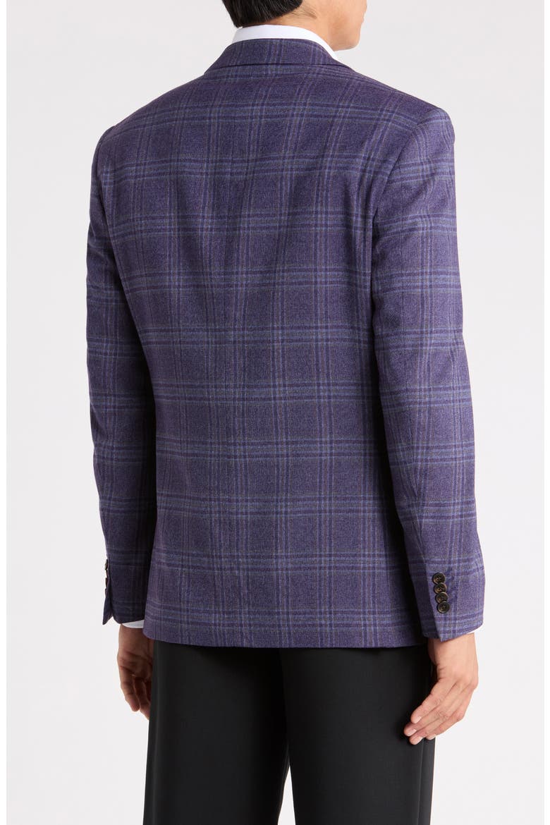 Plaid Sport Coat, Alternate, color, PURPLE