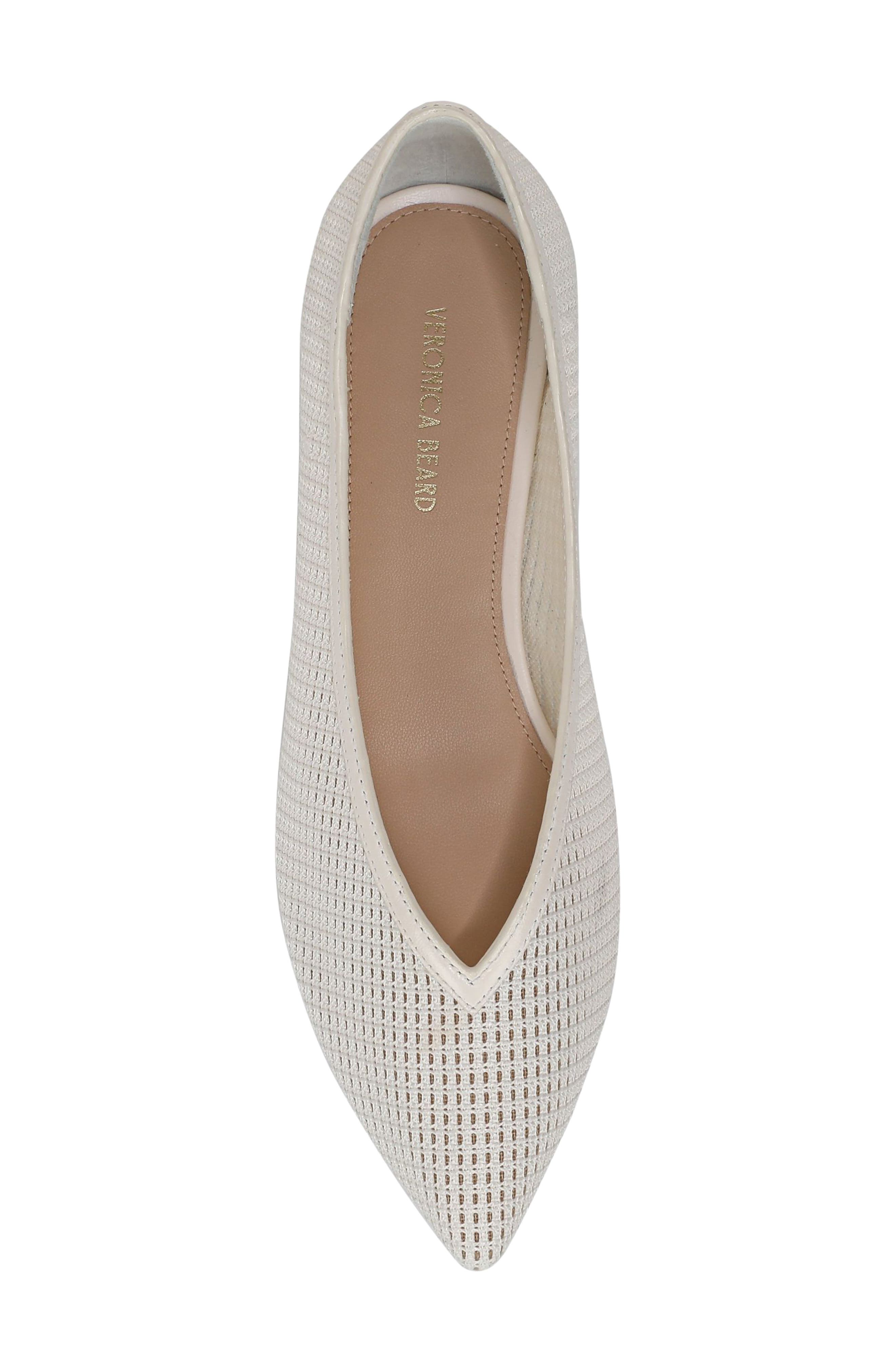 Bancroft Pointed Toe Flat, Alternate, color, ECRU