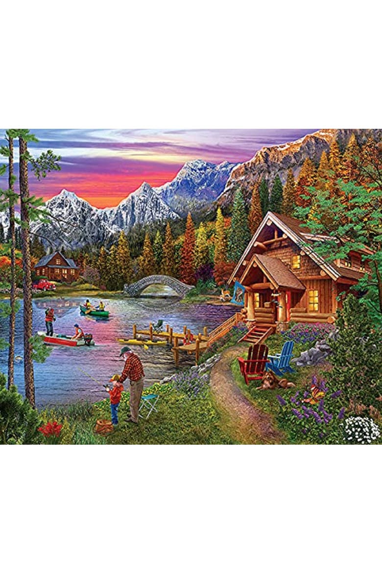 Stone Bridge Lake 1000 piece Jigsaw Puzzle for Adults, Alternate, color, Multicolor