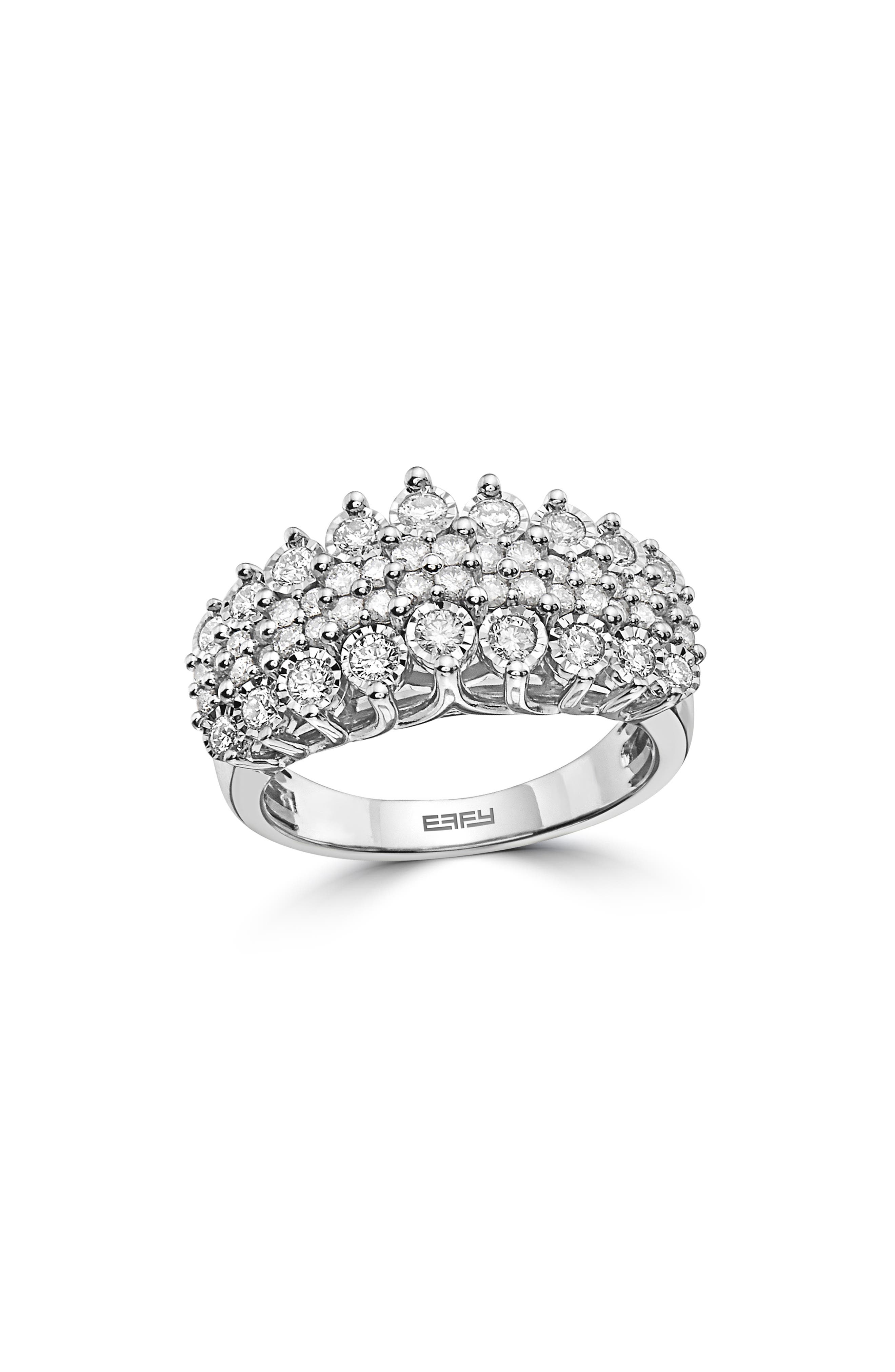 Sterling Silver Diamond Ring