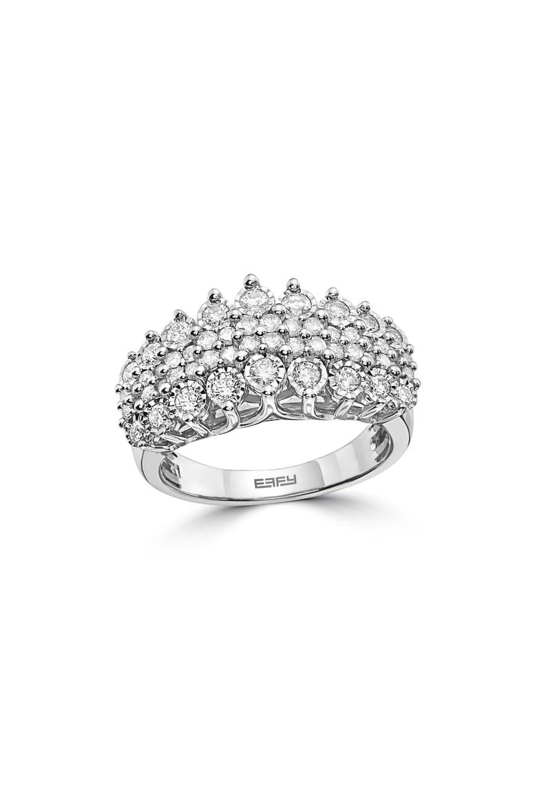 Sterling Silver Diamond Ring, Main, color, SILVER