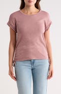 Bobeau Shirred Side Tie T-Shirt