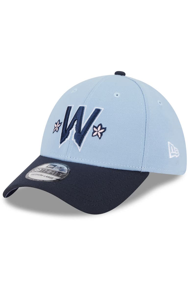 Men's New Era Light Blue/Navy Washington Nationals 2025 City Connect 39THIRTY Flex Hat, Alternate, color, Light Blue