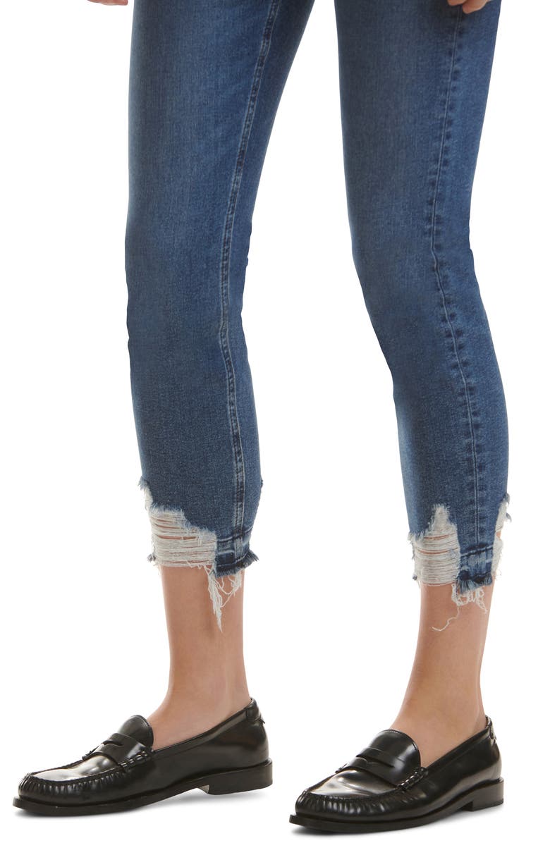 JEN7 by 7 For All Mankind Frayed Release Hem Mid Rise Ankle Skinny Jeans, Alternate, color, Brynn