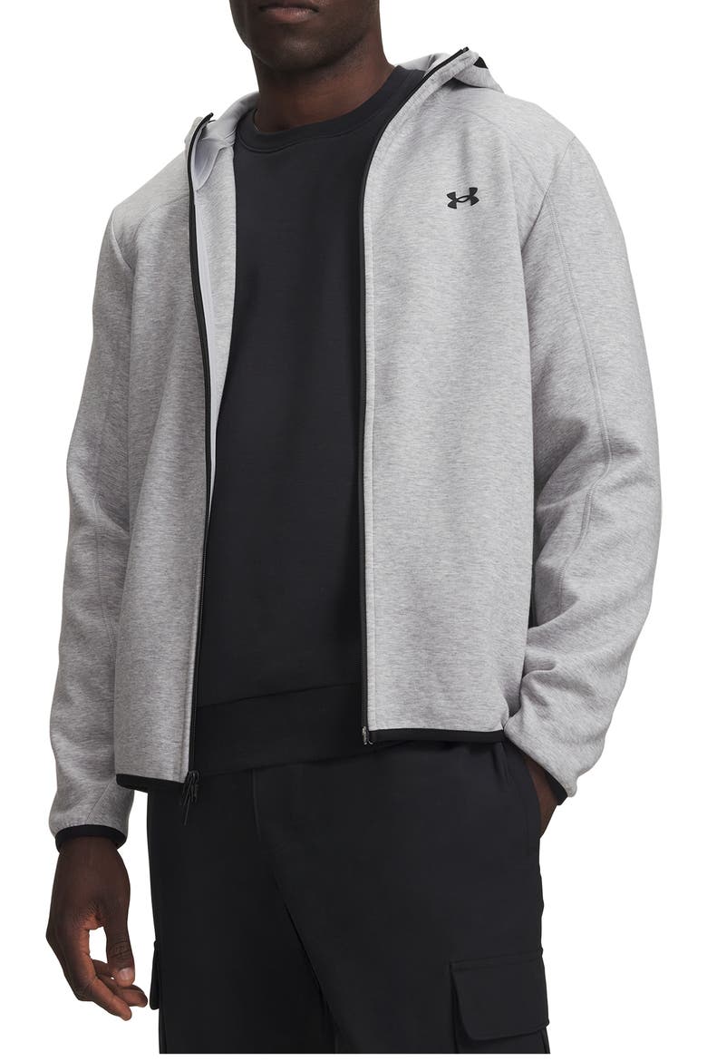 Unstoppable Full Zip Hoodie, Main, color, MOD GRAY LIGHT HEATHER / BLACK