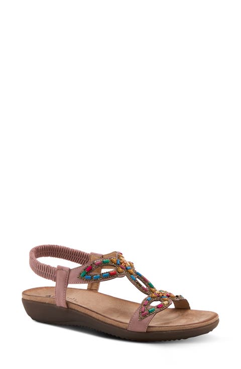 Spring Step Beaded Sandal