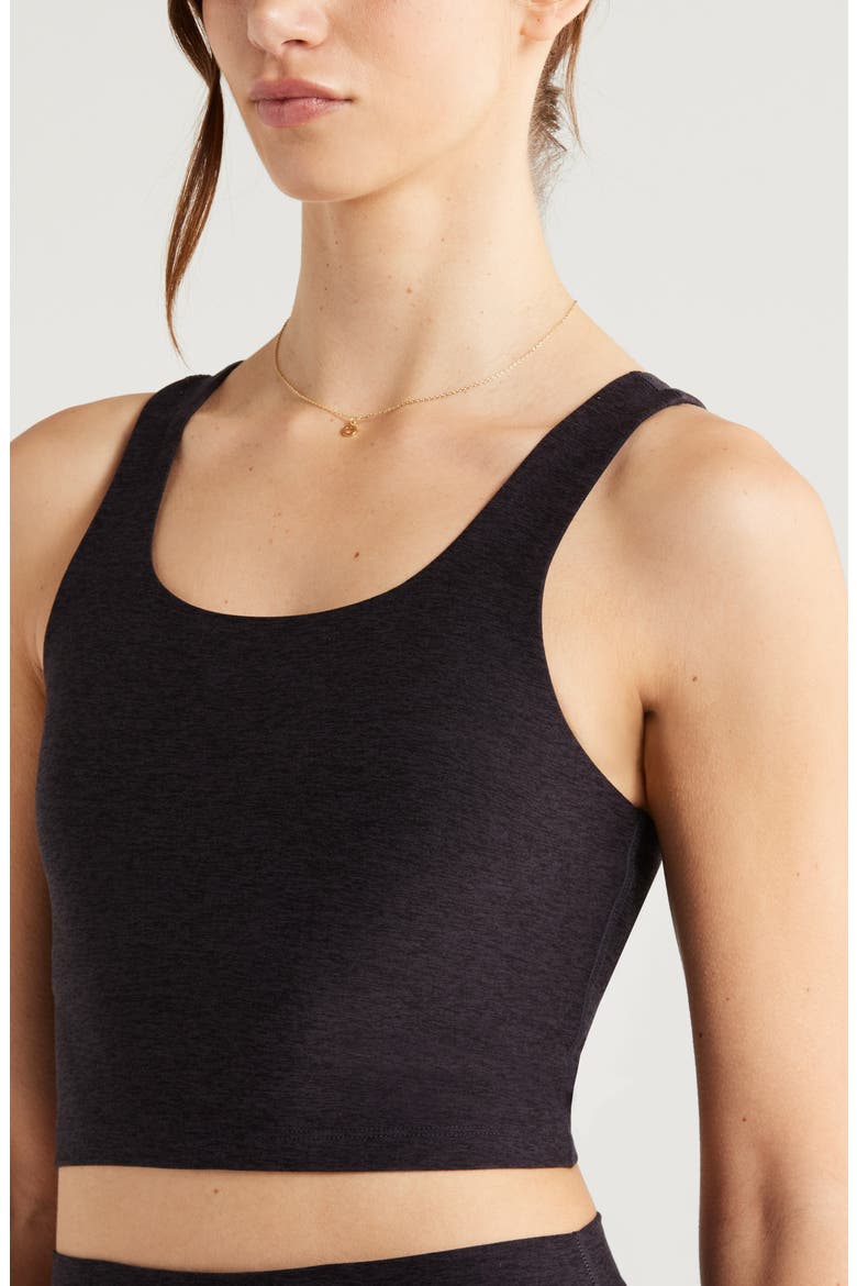Renew Mélange Support Crop Tank, Alternate, color, BLACK MELANGE