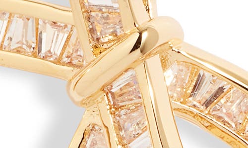 NORDSTROM NORDSTROM BAGUETTE CUBIC ZIRCONIA BOW DROP EARRINGS