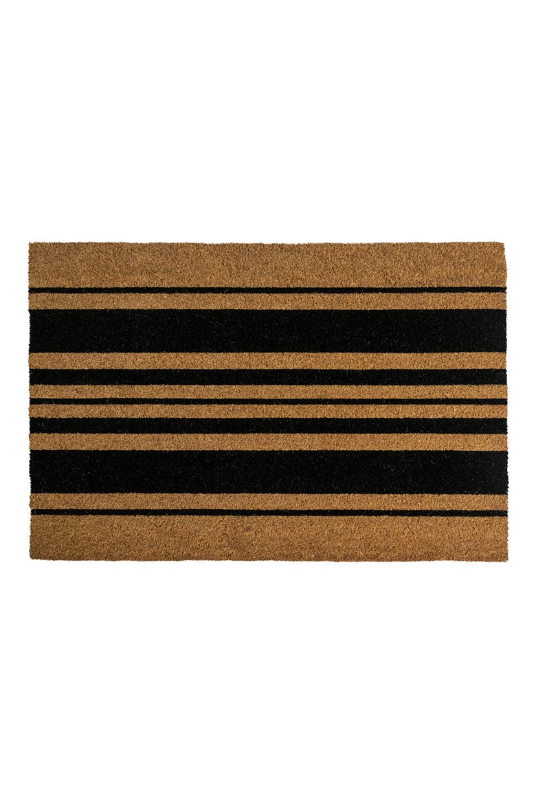 Bold Stripes Doormat, Main, color, NATURAL COIR / BLACK