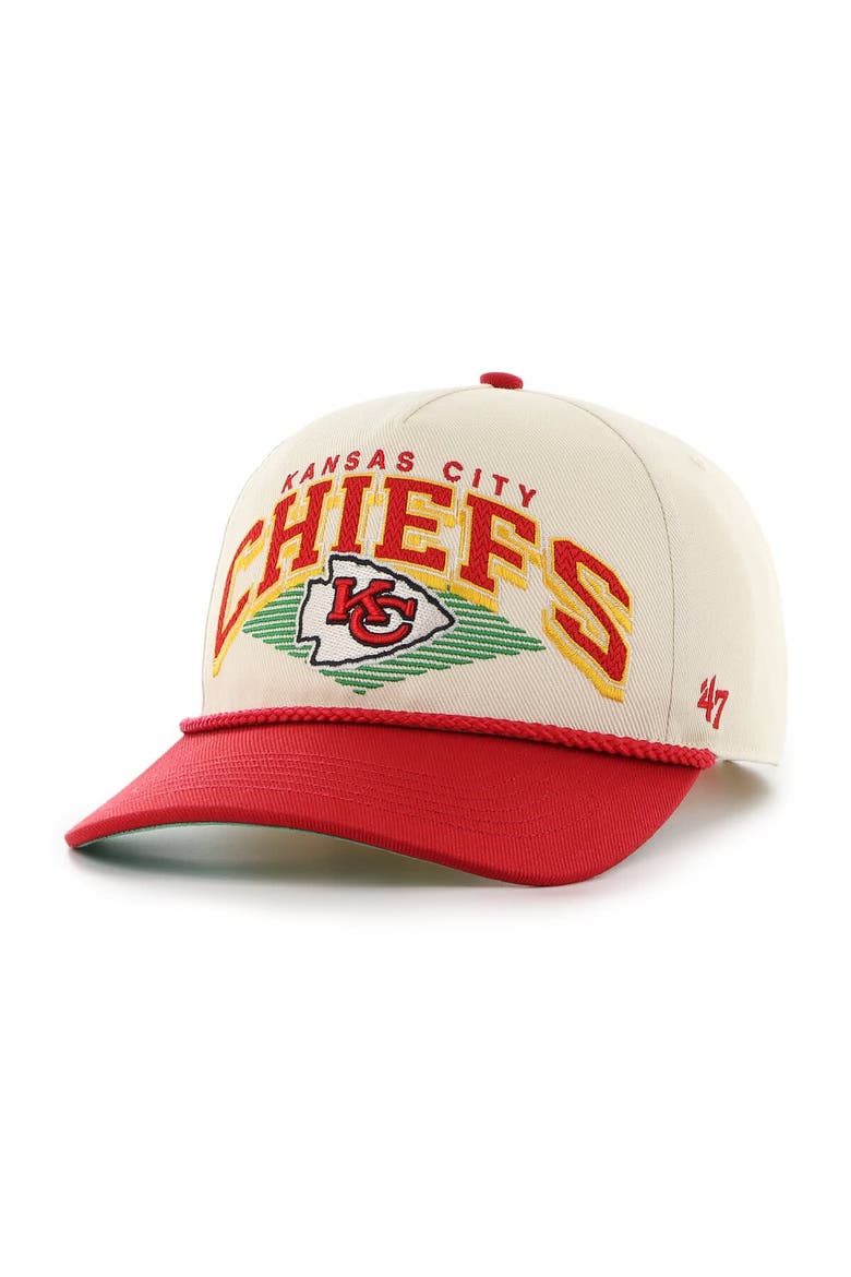Men's '47  Cream Kansas City Chiefs Pomona Rope Adjustable Hitch Hat, Main, color, Cream