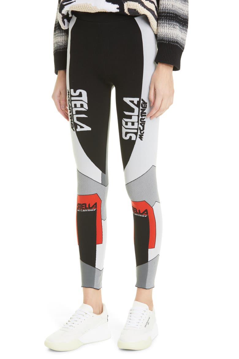 Logo Sport Leggings, Alternate, color, BLACK