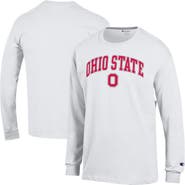 Champion Men's Champion  White Ohio State Buckeyes Arch Over Logo Long Sleeve T-Shirt
