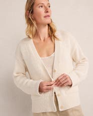 Haven Well Within Cotton Linen Plaited V-Neck Cardigan