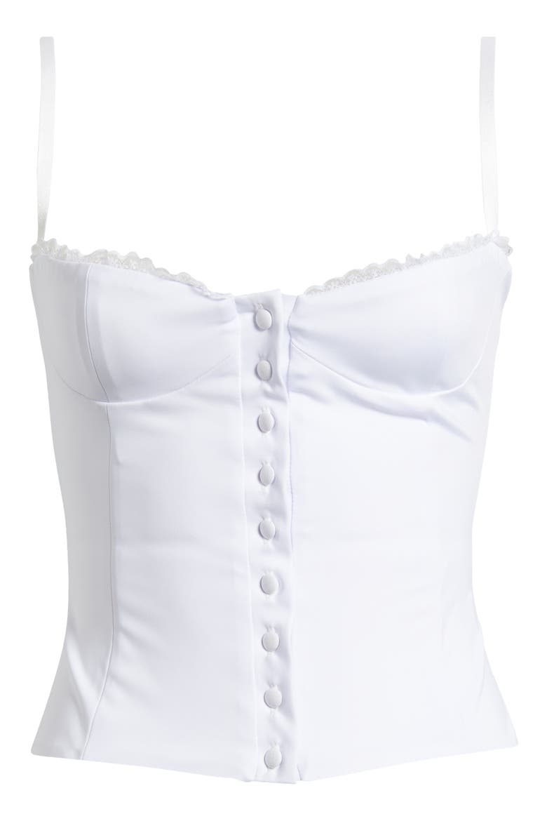 Button-Up Corset Top, Alternate, color, WHITE