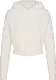 SKIMS Sweater Knit Shrunken Zip-Up Hoodie
