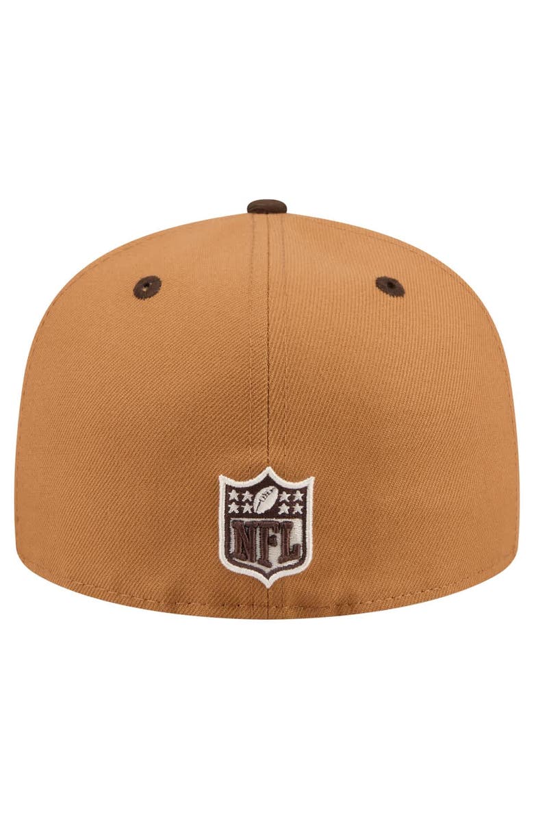 New Era Men's New Era Light Brown/Dark Brown New England Patriots Two-Tone Walnut 59FIFTY Fitted Hat, Alternate, color, Light Brown