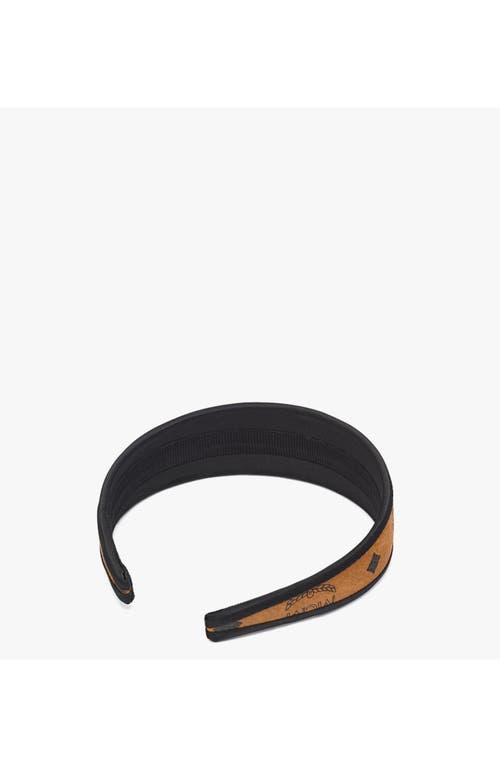 Mcm Headband In Cognac