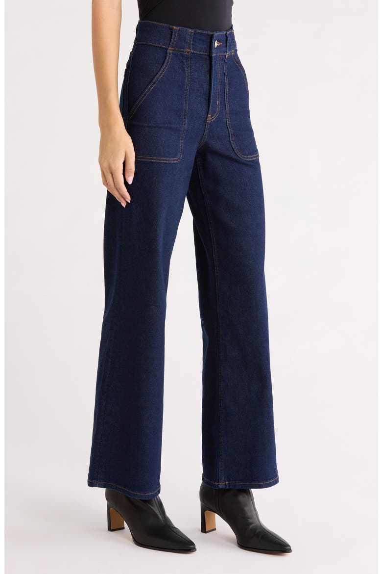 Modern Pocket High Waist Wide Leg Jeans, Alternate, color, RINSE