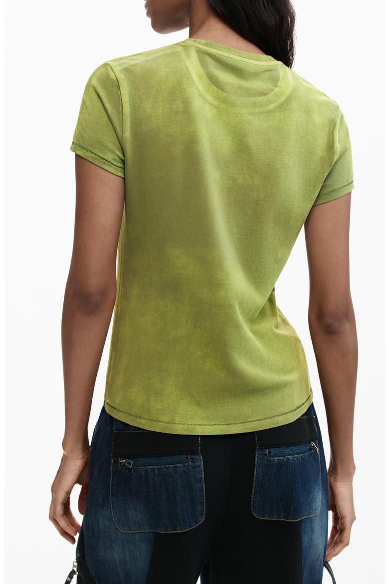 Floral Cotton Graphic T-Shirt, Alternate, color, MILITARY GREEN