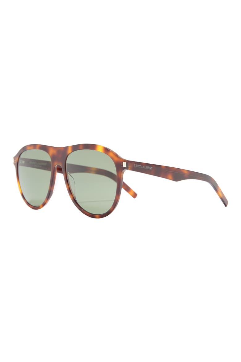 57mm Aviator Sunglasses, Alternate, color, HAVANA HAVANA GREEN