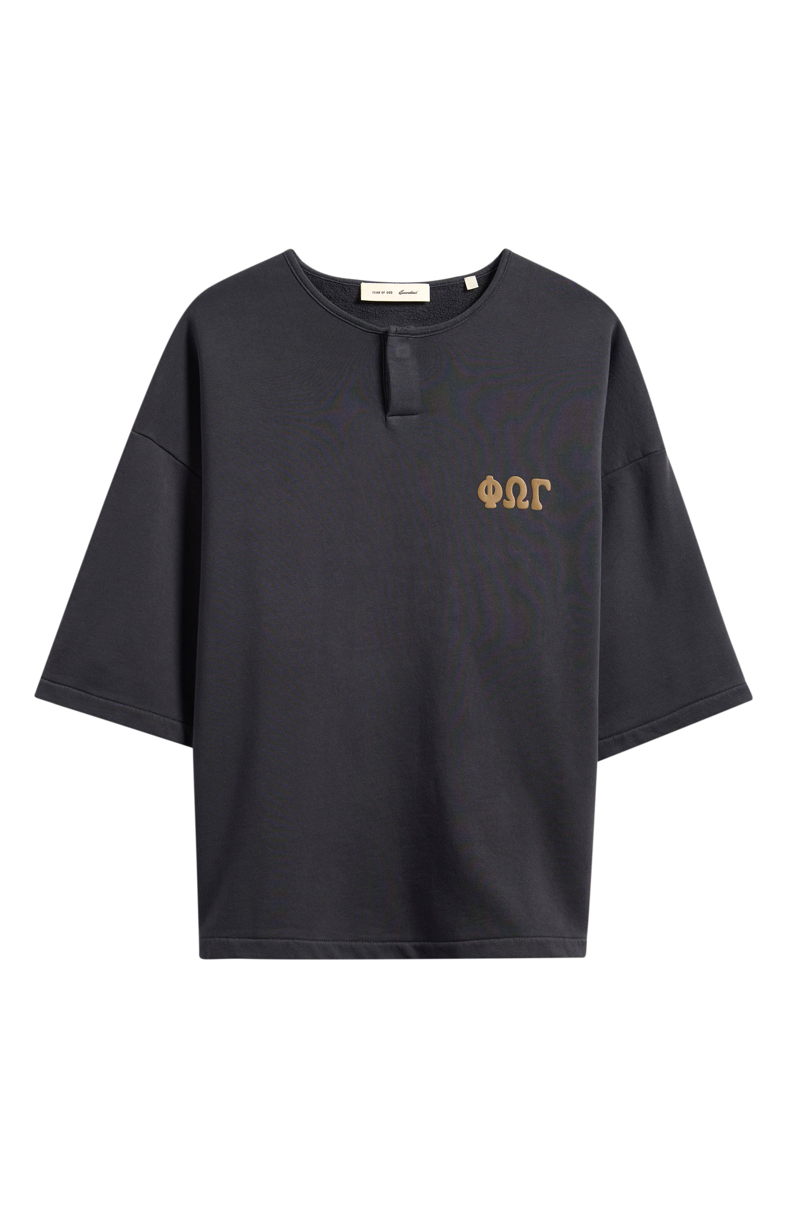 Fear of God Essentials Henley Graphic Cotton Sweatshirt (Men