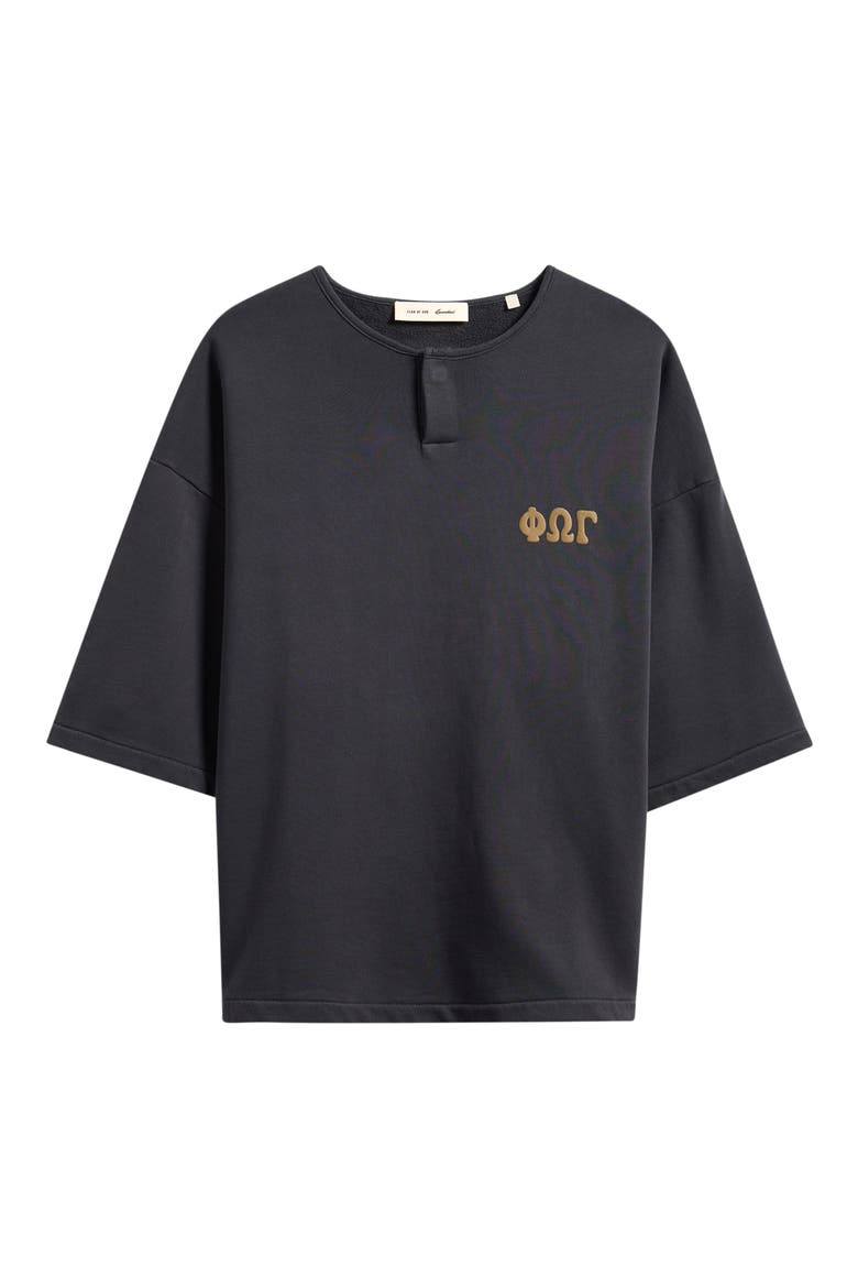 Henley Graphic Cotton Sweatshirt, Alternate, color, WASHED IRON GREY