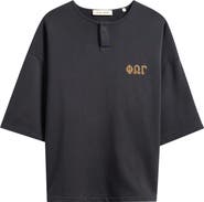Fear of God Essentials Henley Graphic Cotton Sweatshirt