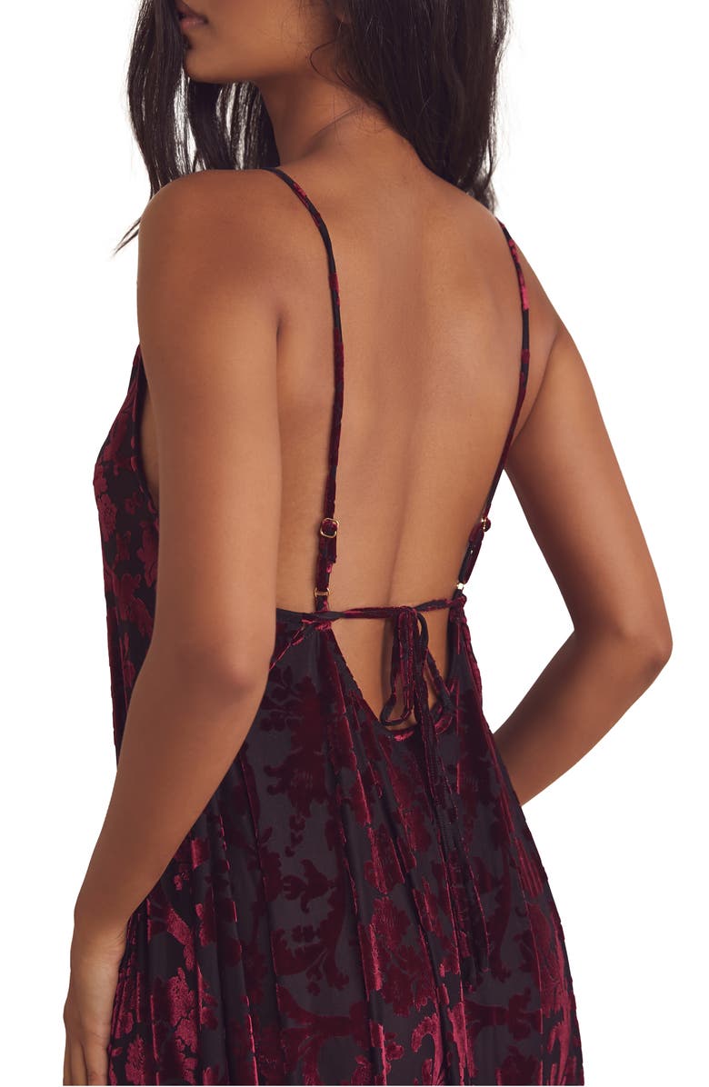 Free People Vibe With You Burnout Velvet Maxi Dress, Alternate, color,