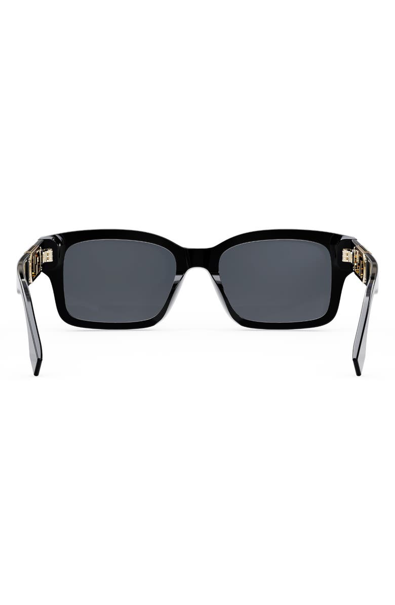 Fendi 'Fendi O'Lock 53mm Rectangular Sunglasses, Alternate, color, 