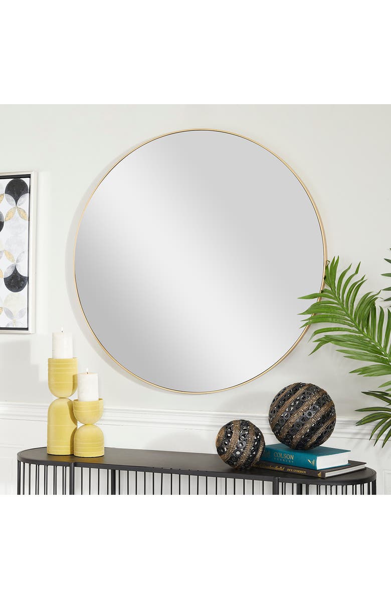 VIVIAN LUNE HOME Gold Wood Wall Mirror with Thin Frame, Alternate, color, 