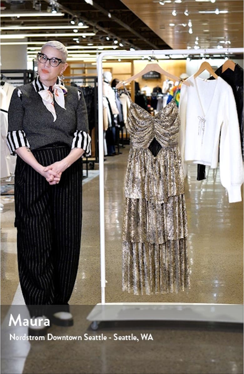 Metallic Tiered Maxi Dress, sales video thumbnail