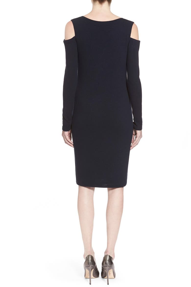 'Muriel' Cold Shoulder Dress, Alternate, color, NAVY