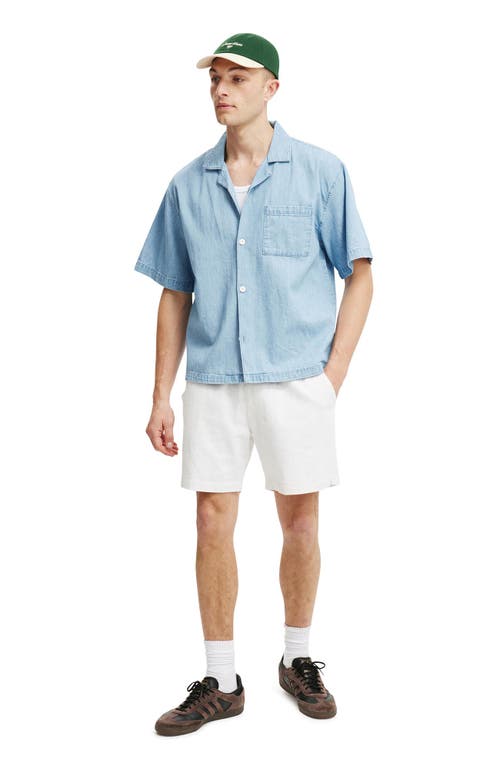 COTTON ON COTTON ON DENIM BOX FIT SHORT SLEEVE SHIRT 