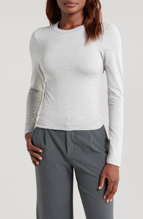 Halo Long Sleeve Ruched T-Shirt