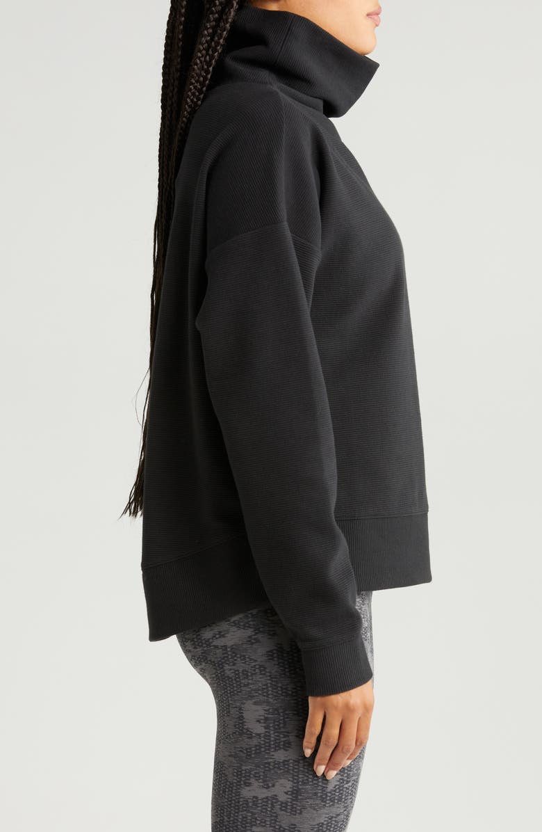 Zella Downtown Ottoman Turtleneck Sweatshirt, Alternate, color,