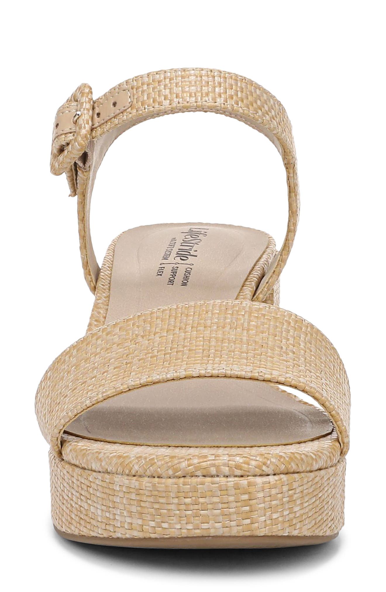 LifeStride Rhythmn Platform Sandal, Alternate, color, Natural Tan