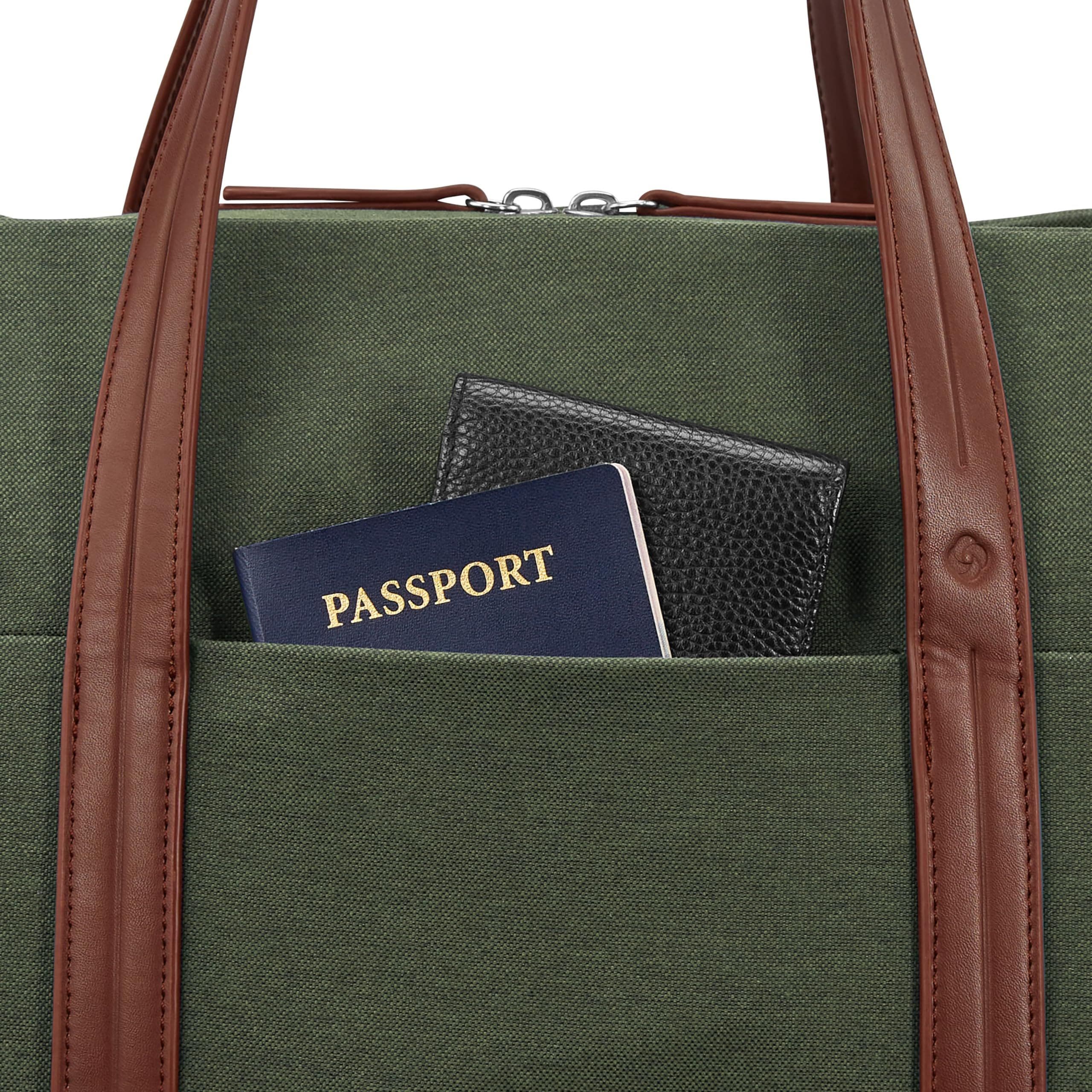 Samsonite Virtuosa Weekender Duffel Overnight Bag with Laptop Computer Sleeve, Alternate, color, Pine Green