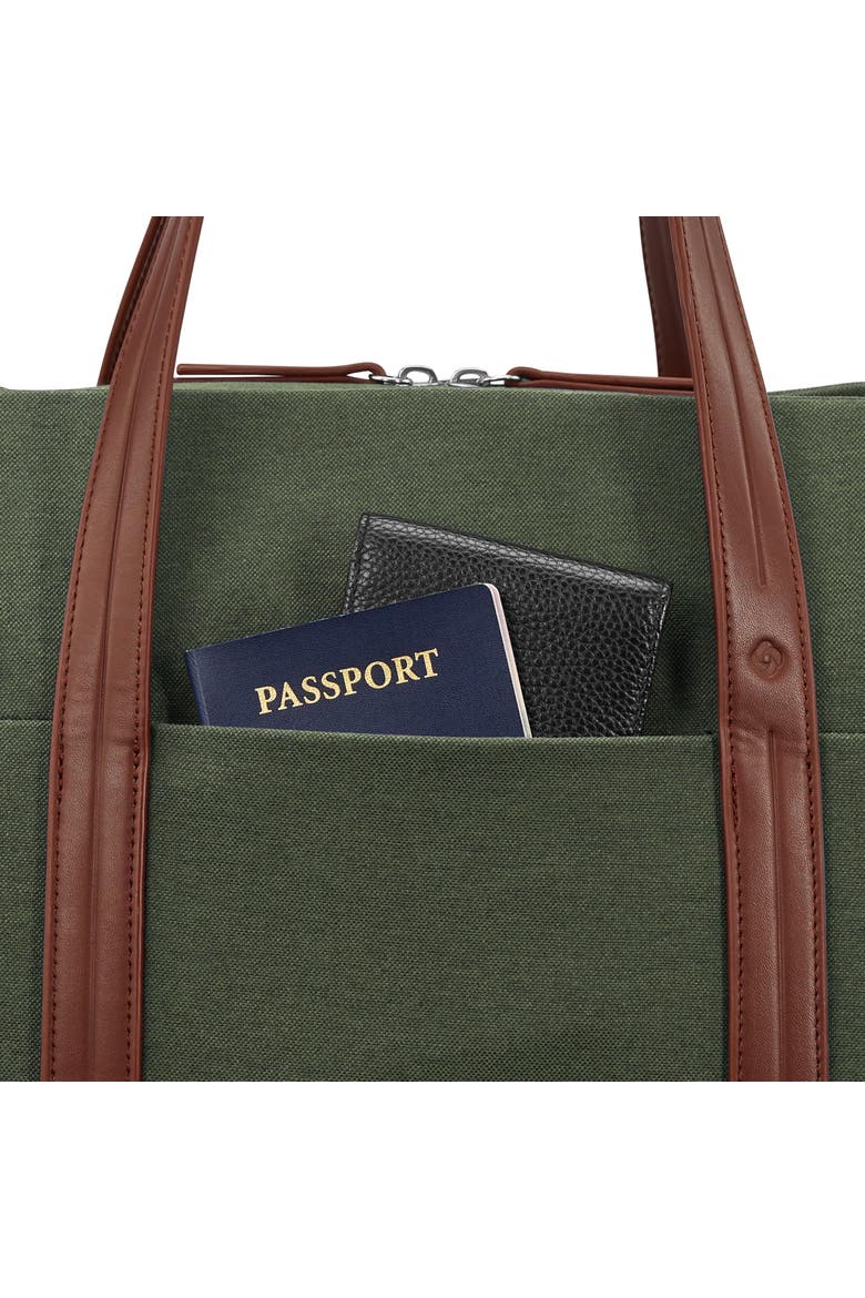 Virtuosa 2 Piece Set Weekender & 21" Carry On Luggage, Alternate, color, Pine Green