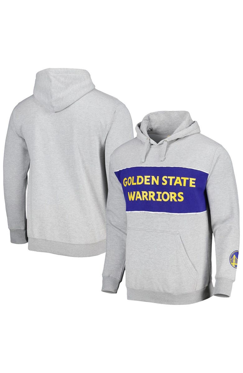 FANATICS Men's Fanatics Branded Heather Gray Golden State Warriors Wordmark French Terry Pullover Hoodie, Main, color, Heather Gray