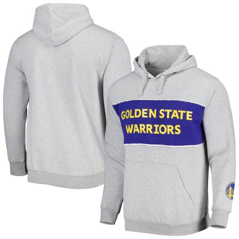 Men's Fanatics Branded Heather Gray Golden State Warriors Wordmark French Terry Pullover Hoodie