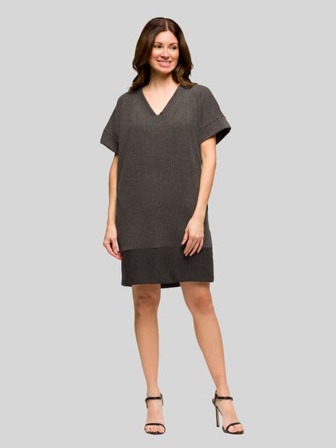Maternity V-Neck T-Shirt Dress