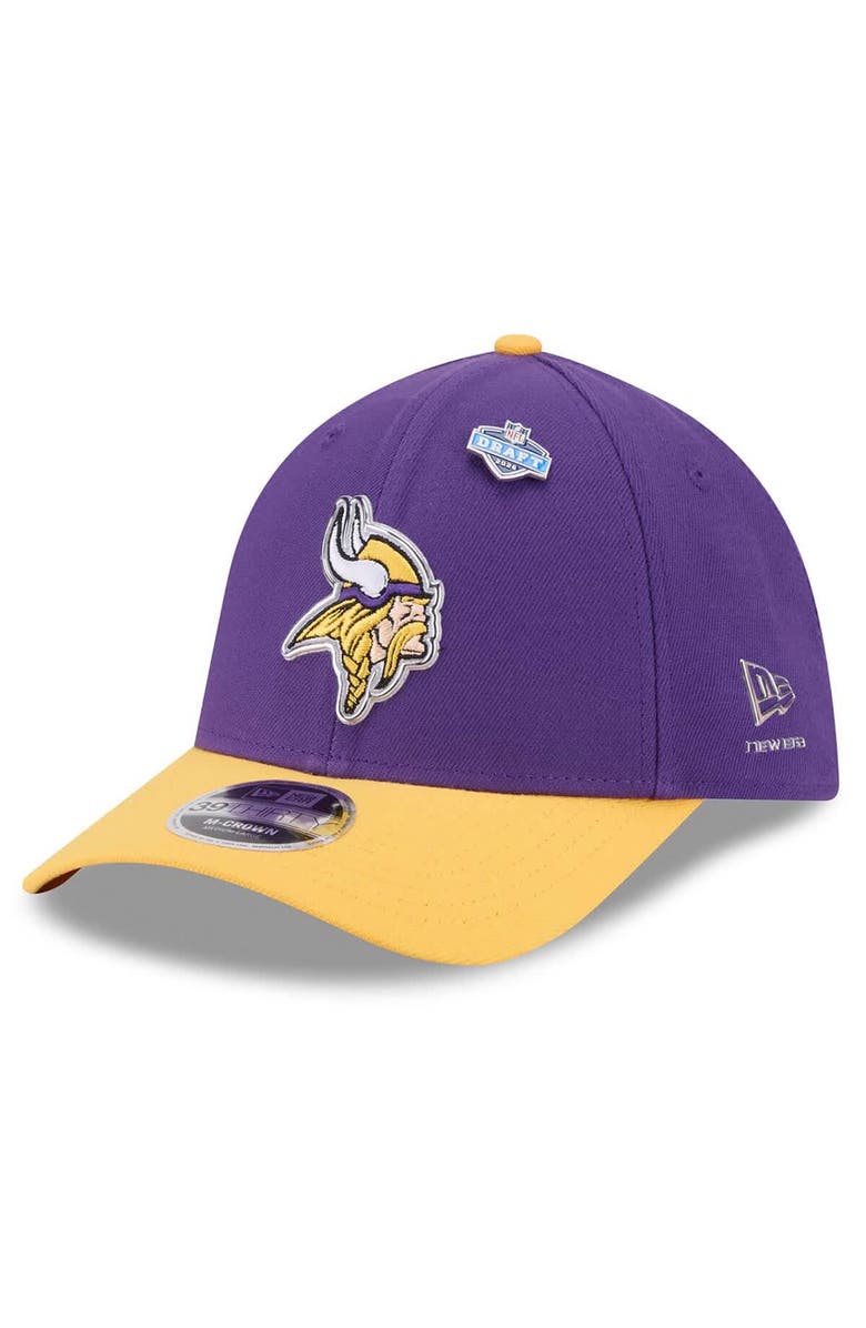 New Era Men's New Era  Purple/Gold Minnesota Vikings 2026 NFL Draft 39THIRTY M-Crown Flex Hat, Main, color, Purple